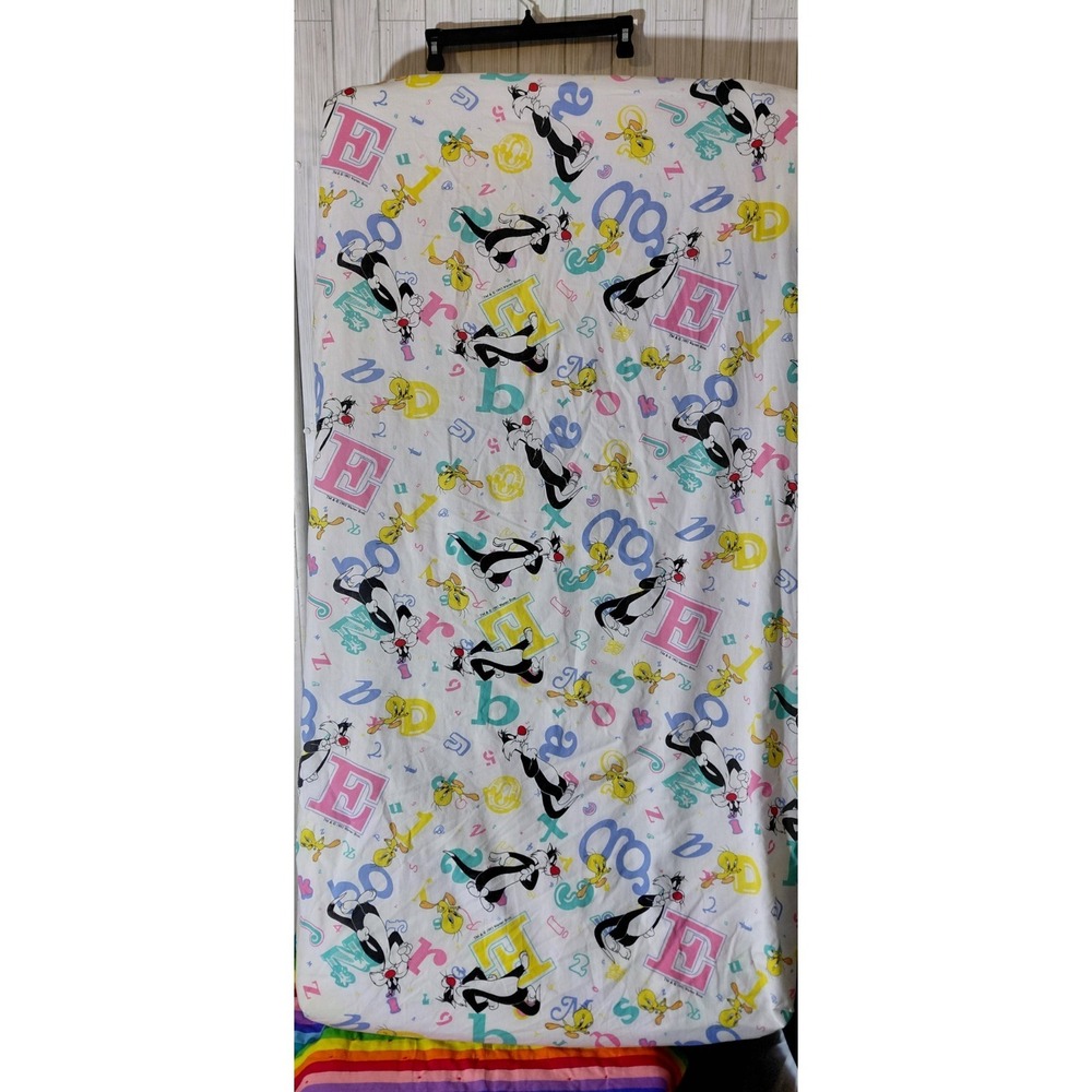 Y2K Vintage Gerber licensed Warner 90s Looney Tunes Mattress cover Crib Bedtime